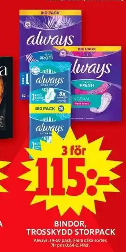 ICA Maxi BINDOR, TROSSKYDD STORPACK erbjuda