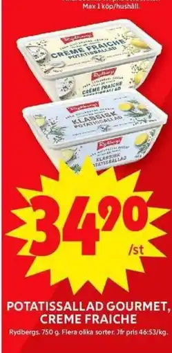 ICA Maxi POTATISSALLAD GOURMET, CREME FRAICHE erbjuda