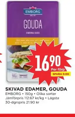 Willys SKIVAD EDAMER, GOUDA EMBORG erbjuda