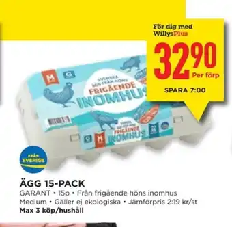 Willys ÄGG 15-PACK erbjuda