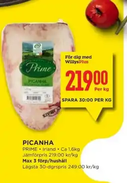 Willys PICANHA erbjuda