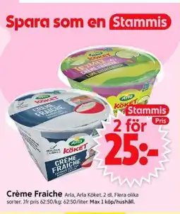 ICA Supermarket ARLA Crème Fraiche erbjuda