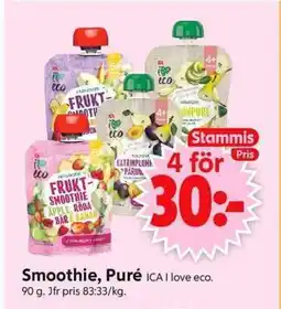 ICA Supermarket ICA Smoothie, Puré erbjuda