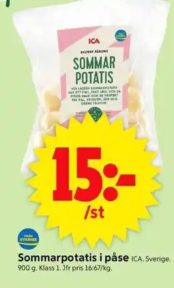 ICA Supermarket ICA Sommarpotatis i påse erbjuda