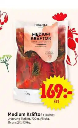 ICA Supermarket FISKERIET Medium Kräftor erbjuda