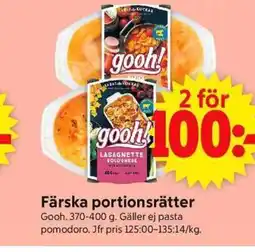 ICA Supermarket GOOH Färska portionsrätter erbjuda