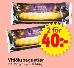 ICA Supermarket ICA Vitlöksbaguetter erbjuda