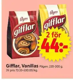 ICA Supermarket Gifflar, Vanillas erbjuda