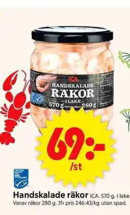 ICA Supermarket ICA Handskalade räkor erbjuda