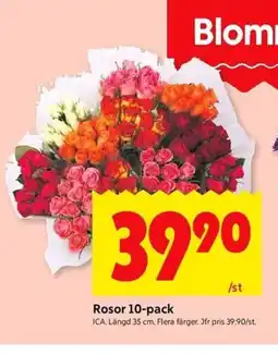 ICA Kvantum Rosor 10-pack erbjuda