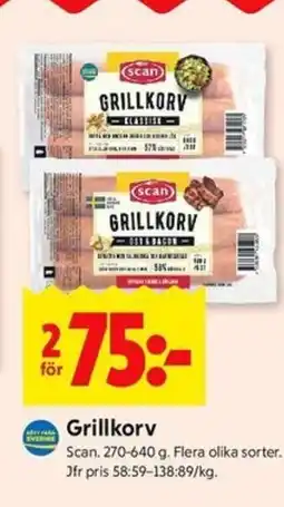 ICA Kvantum SCAN Grillkorv erbjuda
