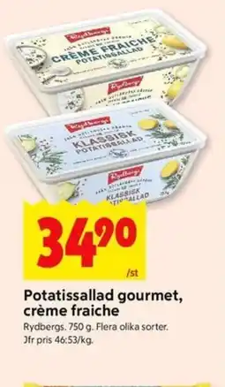 ICA Kvantum Potatissallad gourmet, crème fraiche erbjuda