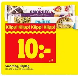ICA Kvantum ICA Smördeg, Pajdeg erbjuda