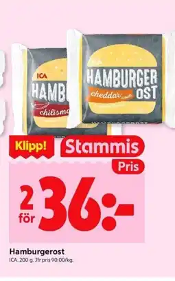 ICA Kvantum Hamburgerost erbjuda