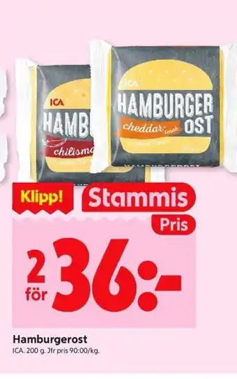 ICA Kvantum Hamburgerost erbjuda