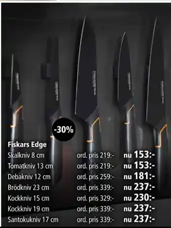 Kitch'n Fiskars Knivar erbjuda
