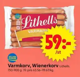 ICA Supermarket Varmkorv, Wienerkorv Lithells erbjuda