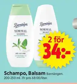 ICA Supermarket Schampo, Balsam Barnängen erbjuda