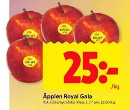 ICA Supermarket ÄPPLEN ROYAL GALA erbjuda