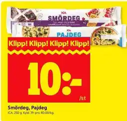 ICA Supermarket Smördeg, Pajdeg erbjuda