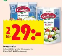 ICA Supermarket MOZZARELLA erbjuda
