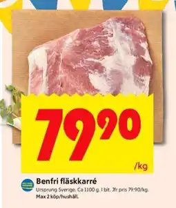 ICA Supermarket Benfri fläskkarré erbjuda