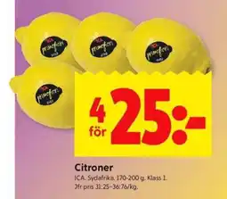 ICA Supermarket Citroner erbjuda