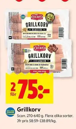 ICA Supermarket Grillkorv erbjuda