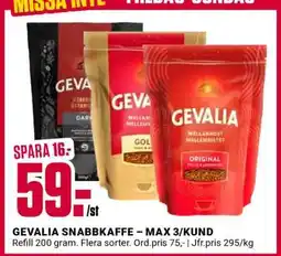 ÖoB GEVALIA SNABBKAFFE erbjuda