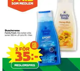 Stora Coop Duschcrème Family Fresh erbjuda