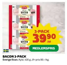 Coop BACON 3-PACK erbjuda