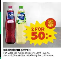 Coop Sockerfri dryck erbjuda