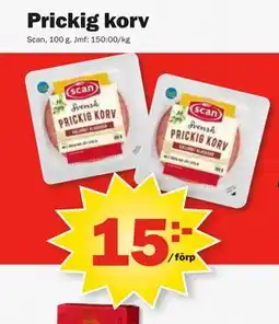 Pekås Prickig korv, SEK 15 erbjuda