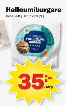 Pekås Halloumiburgare, SEK 35 erbjuda