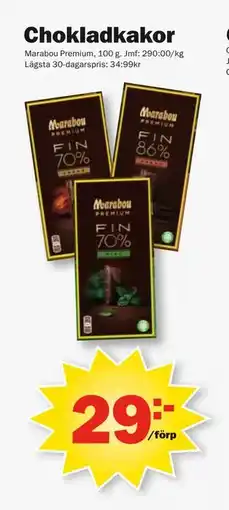 Pekås Chokladkakor, SEK 29 erbjuda