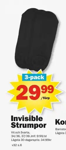 Pekås Invisible Strumpor, SEK 29.99 erbjuda
