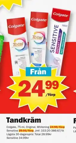 Pekås Tandkräm erbjuda