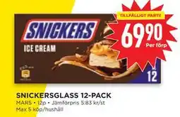 Willys SNICKERSGLASS 12-PACK, SEK 69.9 erbjuda