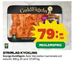 Coop Daglivs STRIMLAD KYCKLING, Medlemspris erbjuda
