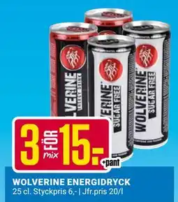 ÖoB WOLVERINE ENERGIDRYCK, SEK 15 erbjuda