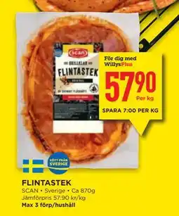 Willys FLINTASTEK, Medlemspris erbjuda