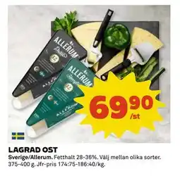 Coop Daglivs LAGRAD OST, SEK 69.9 erbjuda