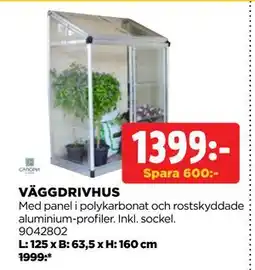 Jem&Fix VÄGGDRIVHUS, SEK 1399 erbjuda