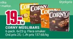 ÖoB CORNY MÜSLIBARS, SEK 19 erbjuda