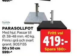 Jem&Fix PARASOLLFOT, SEK 419 erbjuda