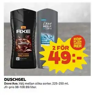 Coop Daglivs DUSCHGEL, SEK 49 erbjuda
