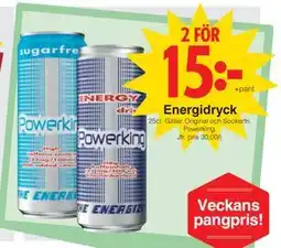 Matöppet Energidryck, SEK 15 erbjuda