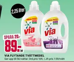 ÖoB VIA FLYTANDE TVÄTTMEDEL, SEK 89 erbjuda