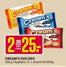 ÖoB CREAM’S DUO KEX, SEK 25 erbjuda