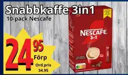 Supergrossen Snabbkaffe 3in1, SEK 24.95 erbjuda